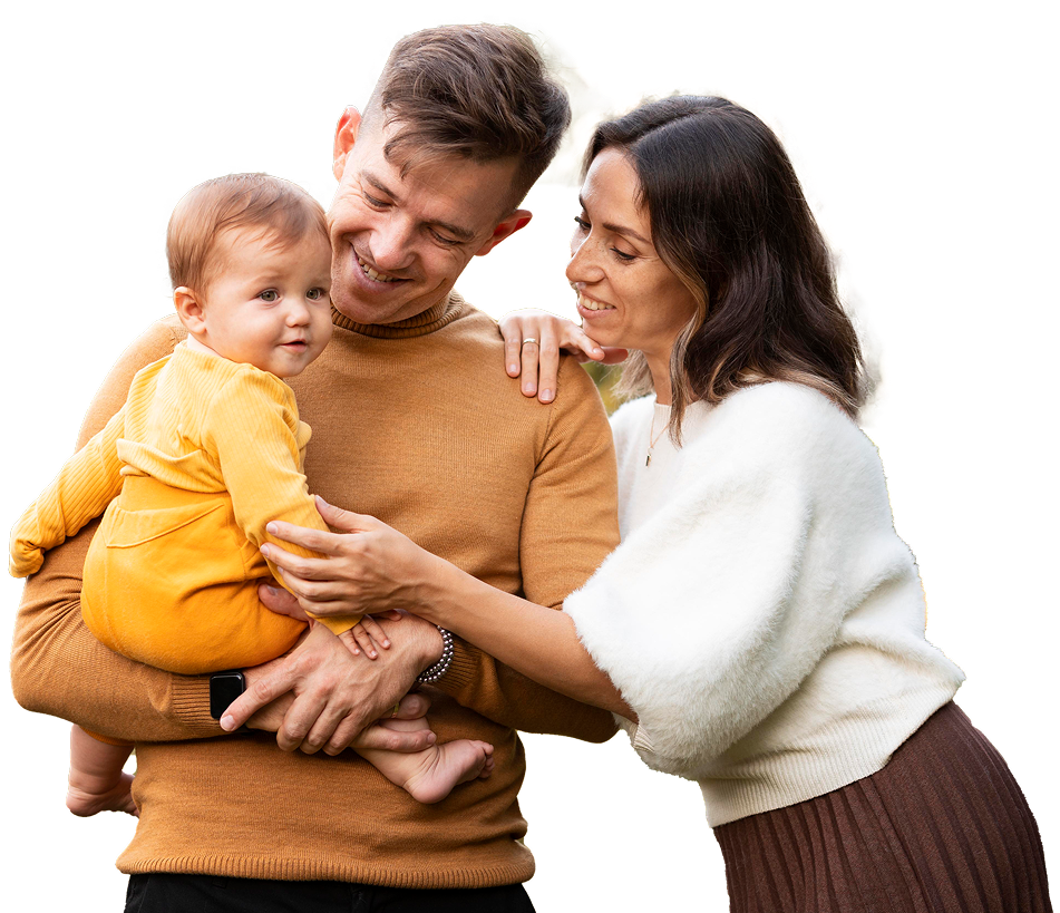 Happy family at Cranbourne West Medical Centre.